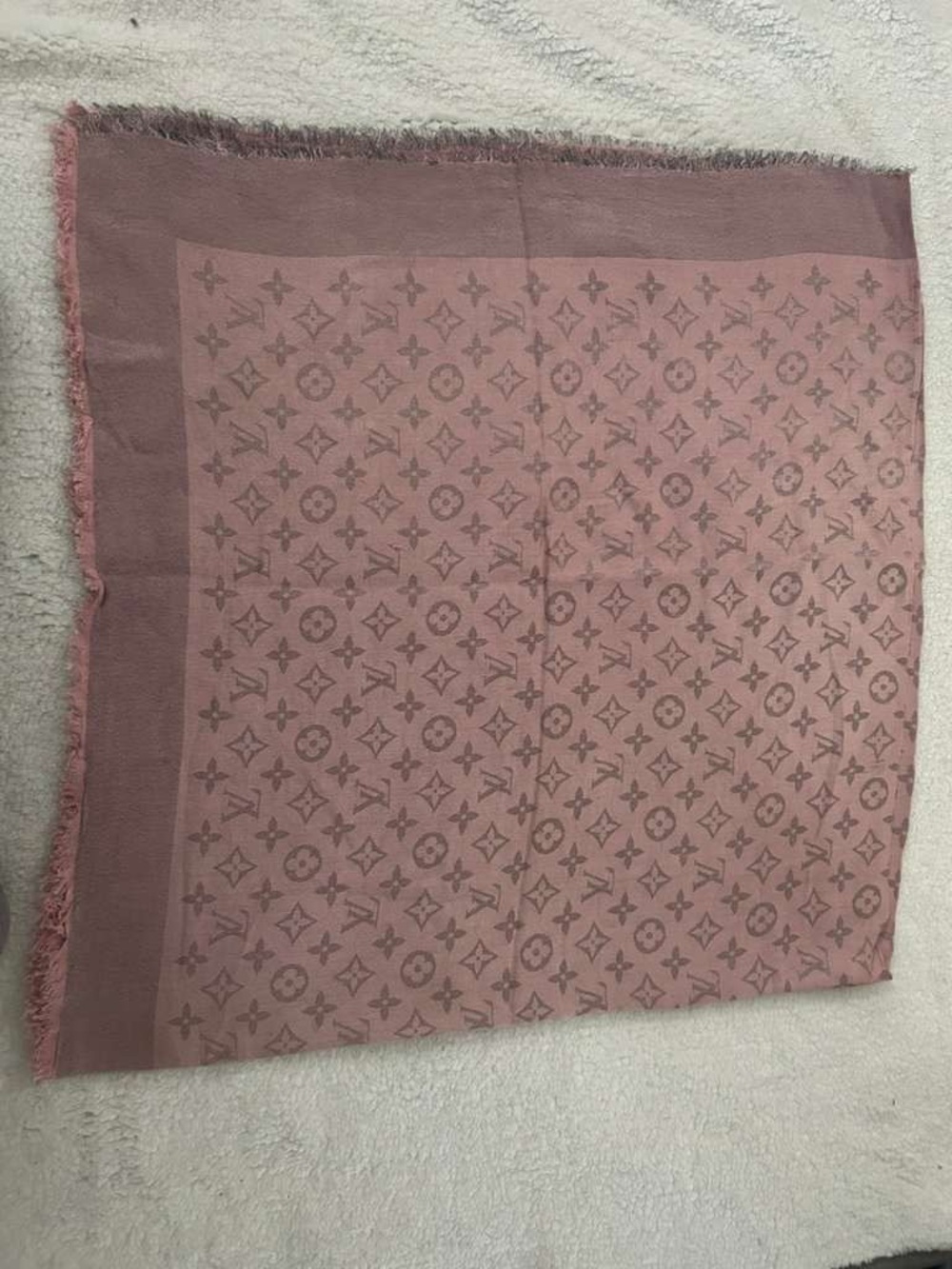 Louis Vuitton Dusty Pink Monogram Scarf